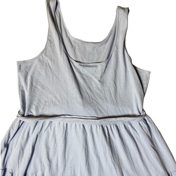 J. Crew Jersey Soft Broken In Tiered Maxi Removable Belt Peri Shadow Size Medium - Picture 8 of 10